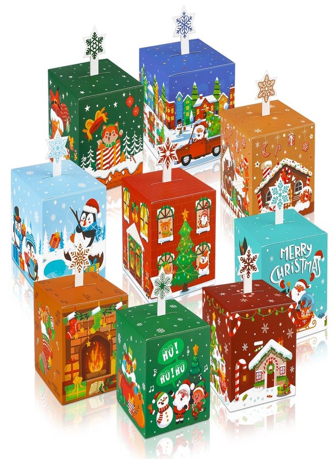 Qpout 27Pcs Christmas Candy Boxes for Gift Giving,3D Xmas Goody Gift Cookies Treat Boxes,Decorative Christmas Favor Boxes for Holiday Xmas Party Favors Supplies Christmas Tree Decoration - Image 1